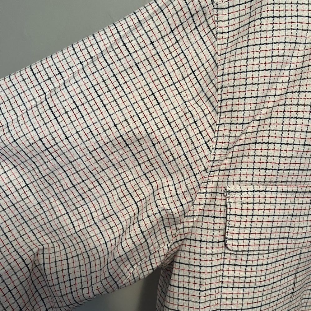 Woolrich White, Red, & Blue Casual Button Down Shirt - Picture 6 of 12